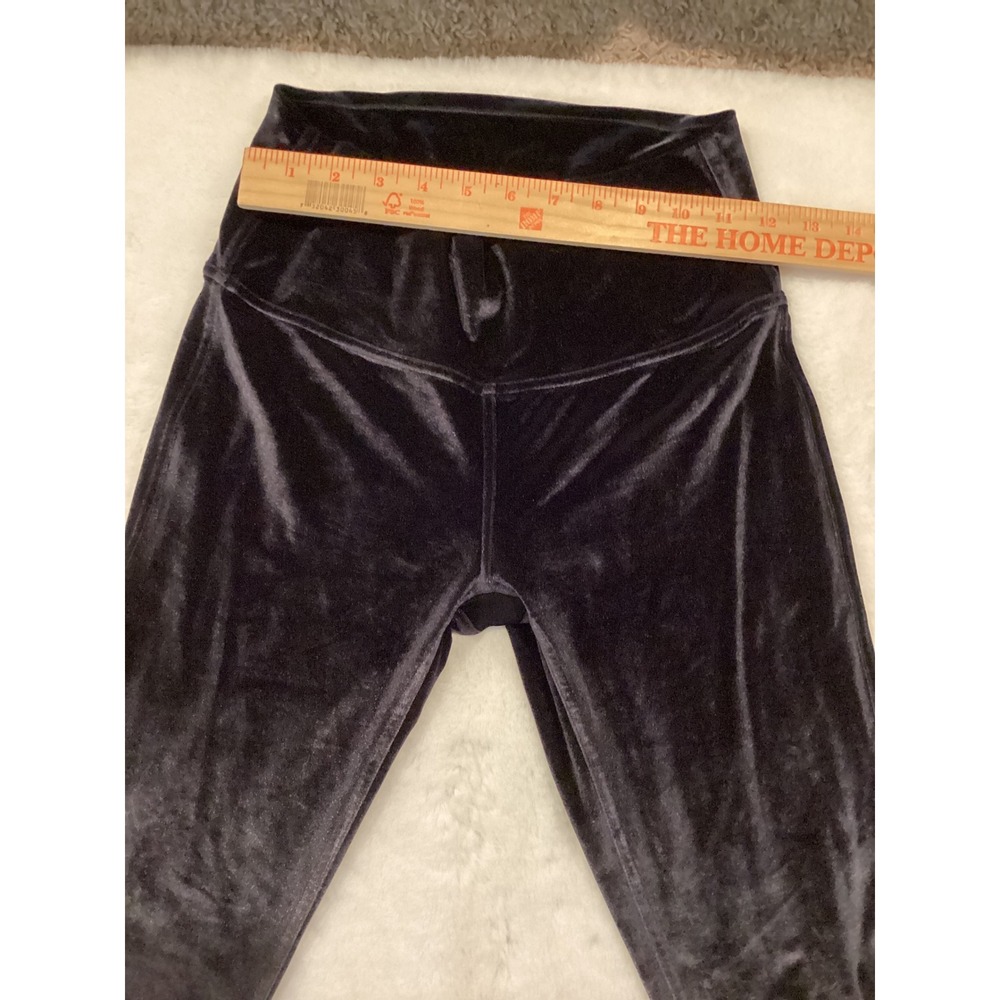 Lululemon Wunder Under High-Rise Tight 28 Black Crushed Velvet Leggings Size 8 - Picture 3 of 5